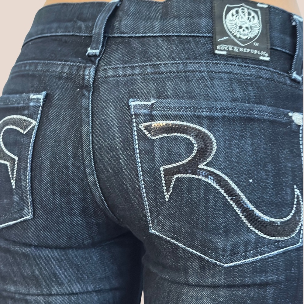 Rock & Republic Dark Wash Boot Cut Jeans - Picture 2 of 8